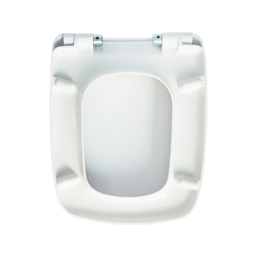 White Soft Close Heavy Duty Rectangle Toilet Seat with Nonslip Seat