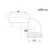 100mm Toilet Offset pan Connector PVC Waste Pipe