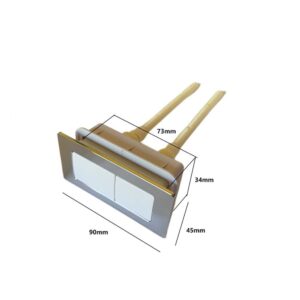 Back to Wall Toilet Button White/Chrome Finish Square