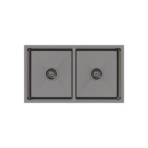 Gunmetal Double Bowls Kitchen Sink Stainless Steel 800x450x220mm