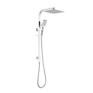 Chrome Shower Set Square 10" Shower Head Dual Shower Head Top Inlet