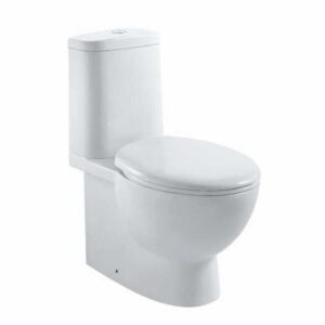 White Round Back to Wall S trap/P trap Two-Piece Toilet