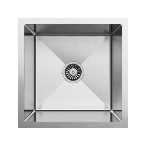 Brushed Silver Stainless Steel Single Bowl Sink 450x440x200mm