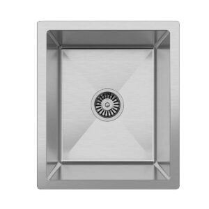 Brushed Silver Stainless Steel Single Bowl Sink 450x380x200mm