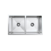 Brushed Silver Stainless Steel Double Bowls Sink 800x450x250mm