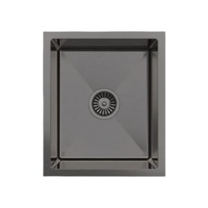 Brushed Gunmetal Small Single Bowl Sink 450x380x200mm
