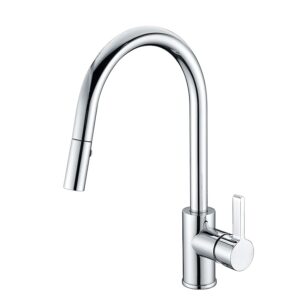 Goose Neck Pull-Down Kitchen mixer 360° Swivel Head Tapware Chrome