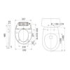 Non Electric Bidet Toilet Seat O Shaped