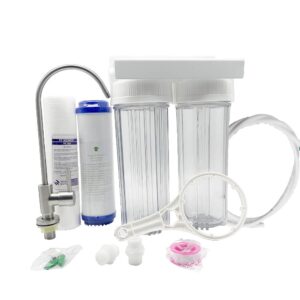 Twin Undersink Water Filter System 1/4 connection with 3m pipe