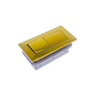 Gold Rectangular Toilet Button