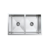 Brushed Silver Stainless Steel Double Bowls Sink 770x450x220mm