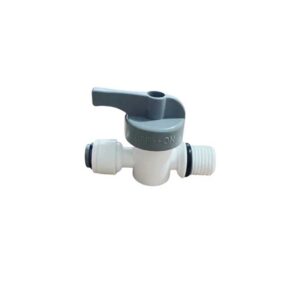 1/4" OD Tube x 1/4" BSP Male Thread Plastic Ball Valve