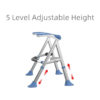Adjustable Portable Toilet Safety Frame